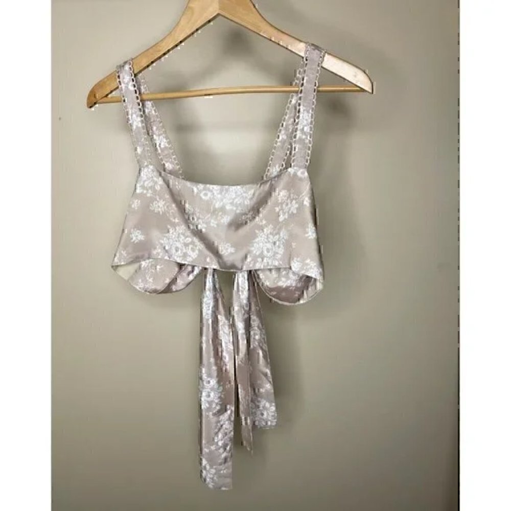 New Krewe Du Q Aruba Tie Back Crop Top - Picture 5 of 12